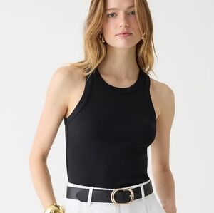 J Crew Perfect Fit High Neck Black Sleeveless Top